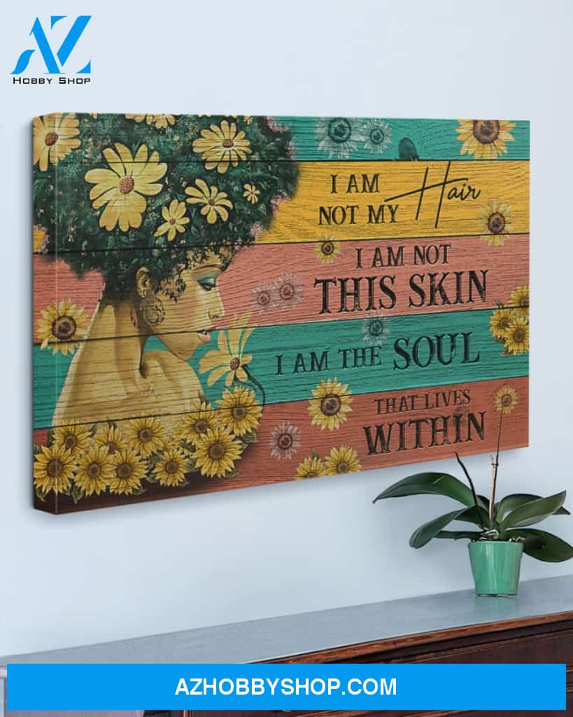 Afro I Am The Soul Gallery Wrapped Canvas Prints – African Canvas Print Wall Art
