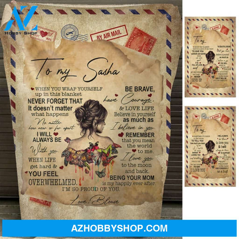 Air Mail I Believe In You - Personalized Blanket - Gift For Daughter