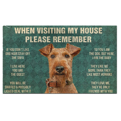 Airedale Terrier's Rules Doormat