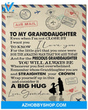 Personalized Airmail To My Granddaughter From Grandma I Love You Fleece Blanket Great Customized Gifts For Birthday Christmas Thanksgiving