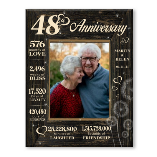 48 Year Wedding Anniversary Gift, 48th Anniversary Gift For Wife, 48 Year Anniversary Gift For Husband