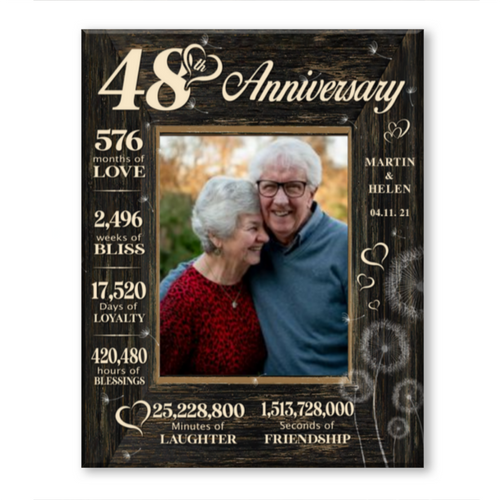 48 Year Wedding Anniversary Gift, 48th Anniversary Gift For Wife, 48 Year Anniversary Gift For Husband