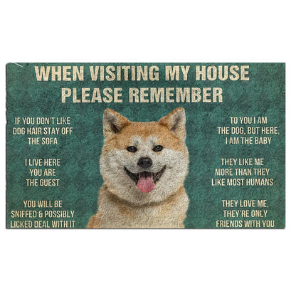 Akita's Rules Doormat