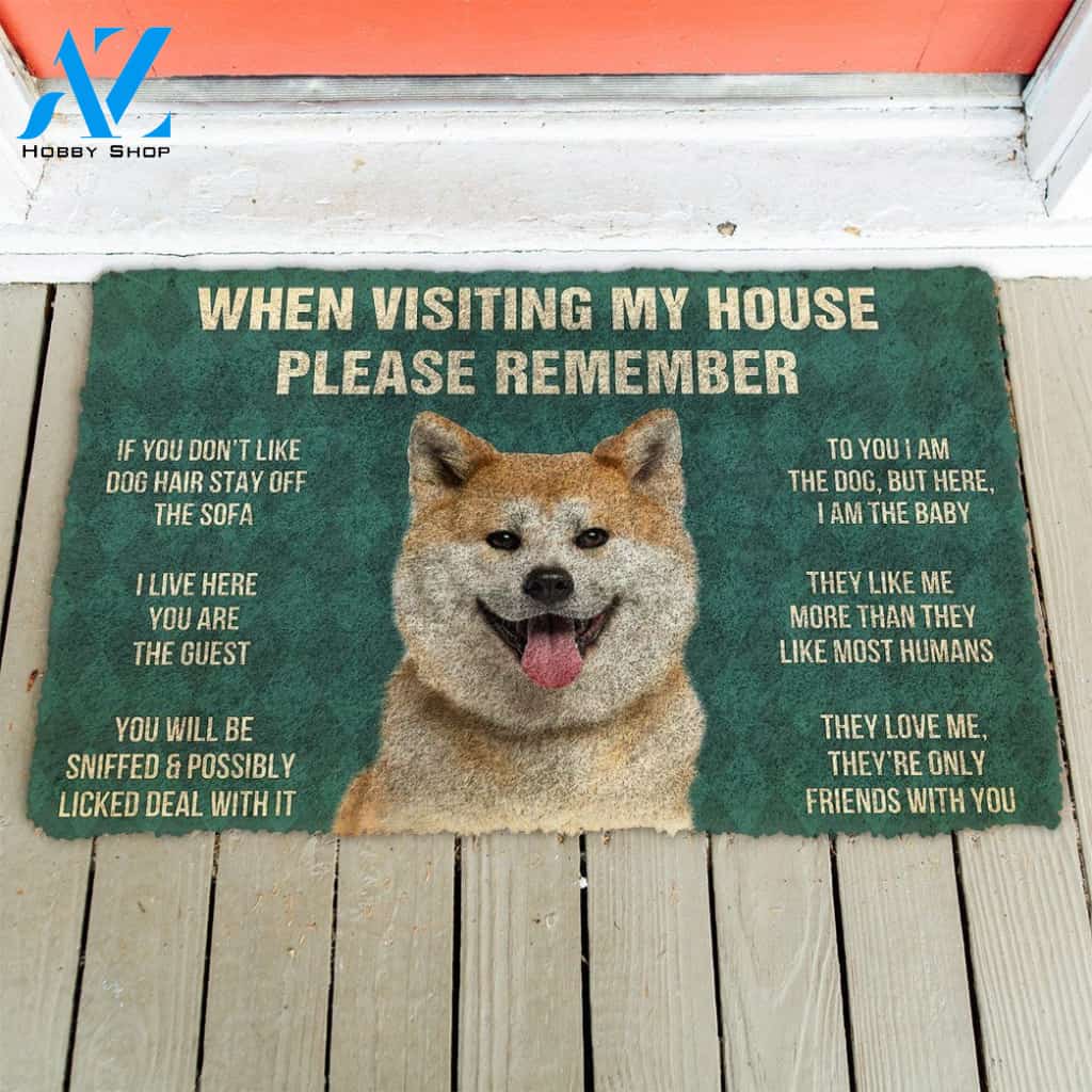 Akita funny doormat