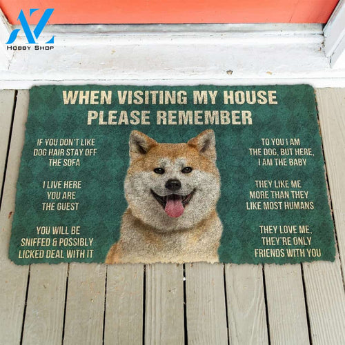 Akita funny doormat