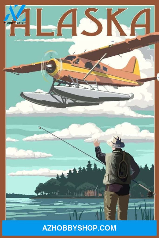 Alaska Float Plane And Fisherman