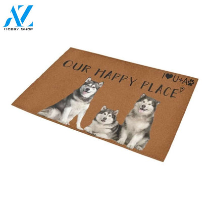 Alaska Pur Happy Place Printed Doormat Home Decor