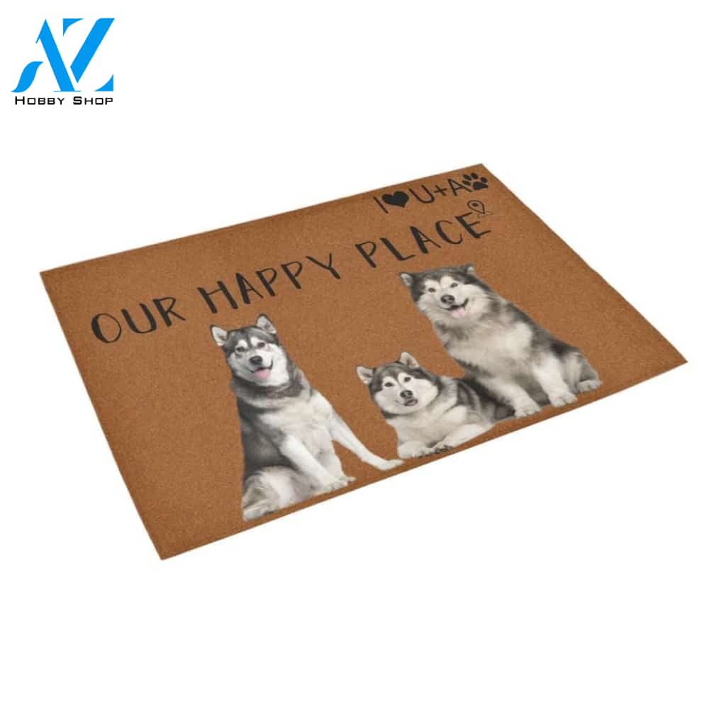 Alaska Pur Happy Place Printed Doormat Home Decor