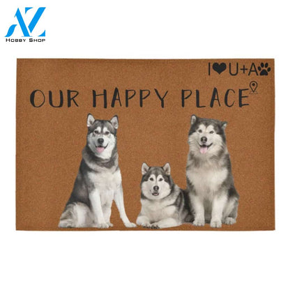 Alaska Pur Happy Place Printed Doormat Home Decor