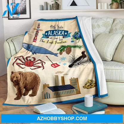 Alaska The Last Frontier Fleece Blanket