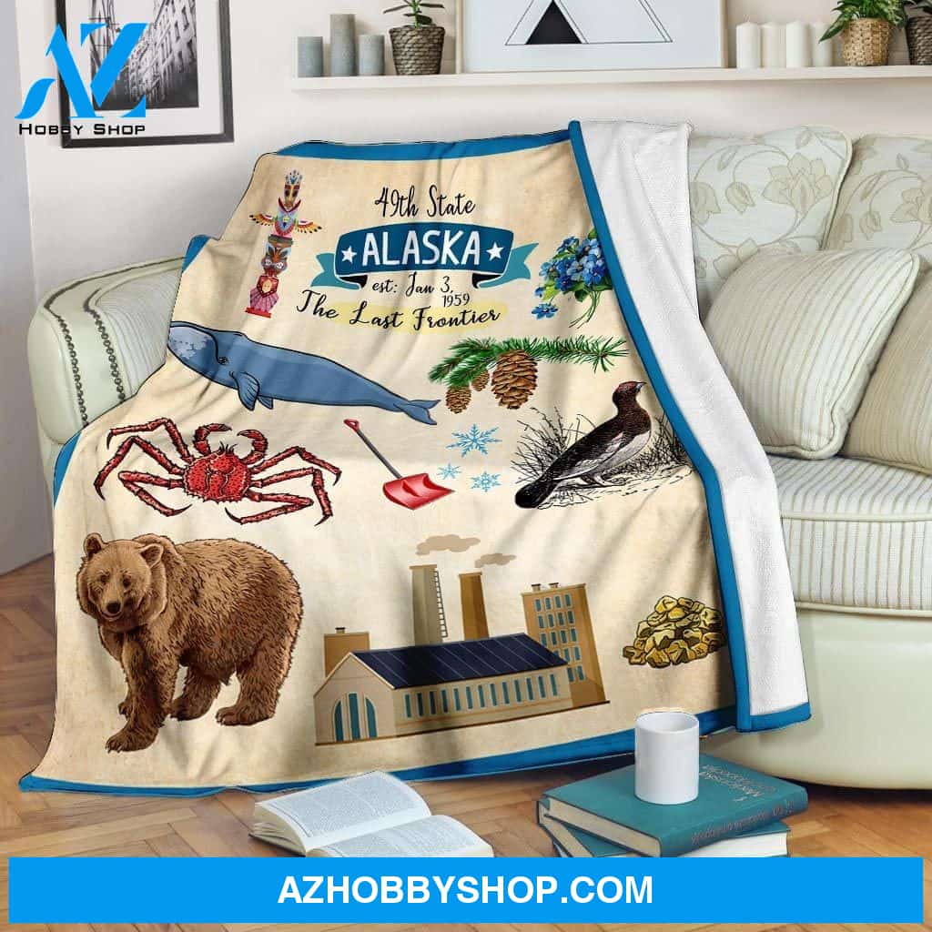 Alaska The Last Frontier Fleece Blanket