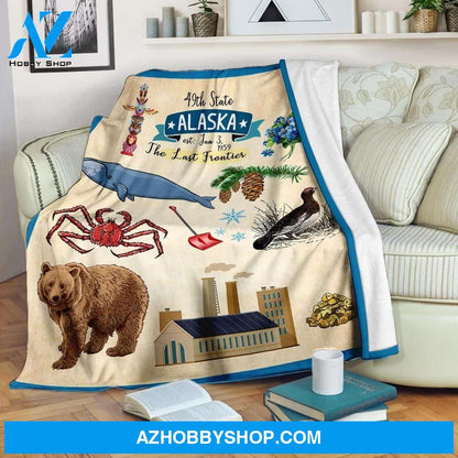 Alaska The Last Frontier Fleece Blanket