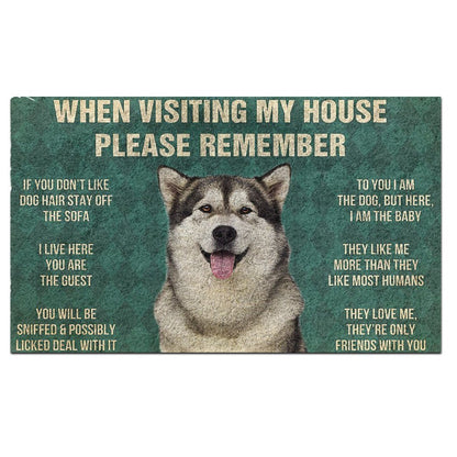 Alaskan Malamute's Rules Doormat
