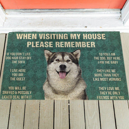 Alaskan Malamute's Rules Doormat