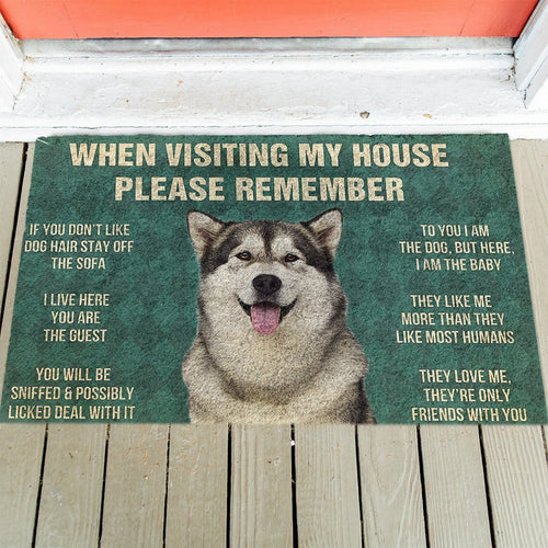 Alaskan Malamute's Rules Doormat