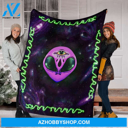 Alien Stars And Space Adventure Fleece Blanket