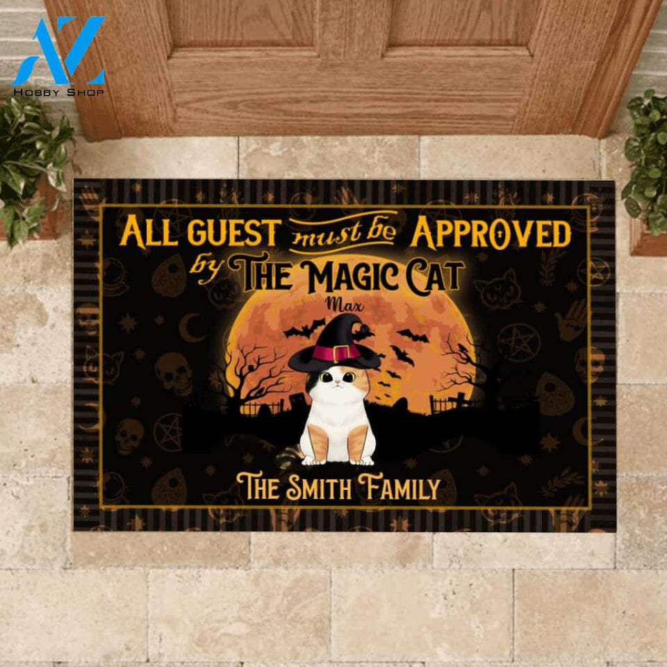 All Guest Must Be Approved By The Magic Cats - Personalized Doormat