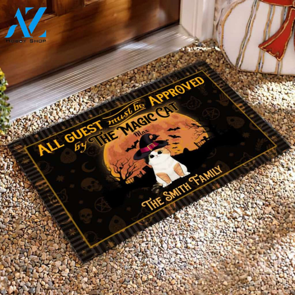 All Guest Must Be Approved By The Magic Cats - Personalized Doormat