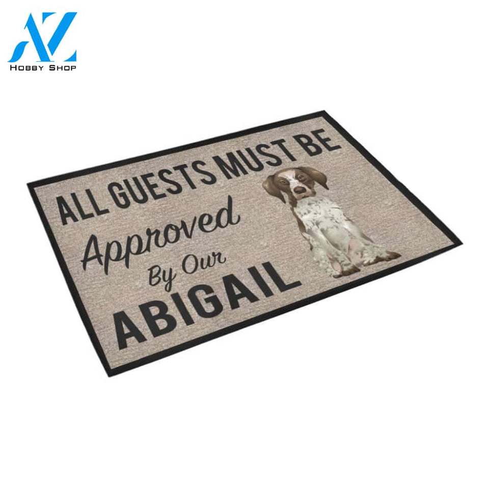 All Guests Must Be Approved By Our Abigail Doormat 23.6" x 15.7" | Welcome Mat | House Warming Gift