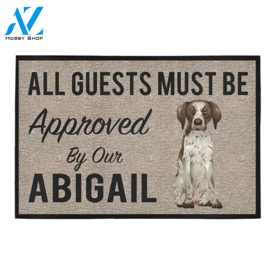All Guests Must Be Approved By Our Abigail Doormat 23.6" x 15.7" | Welcome Mat | House Warming Gift