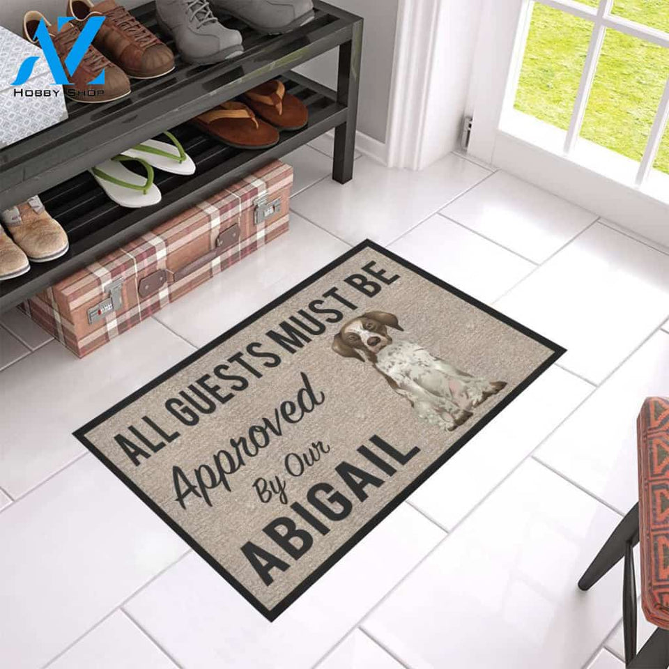 All Guests Must Be Approved By Our Abigail Doormat 23.6" x 15.7" | Welcome Mat | House Warming Gift