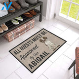 All Guests Must Be Approved By Our Abigail Doormat 23.6" x 15.7" | Welcome Mat | House Warming Gift