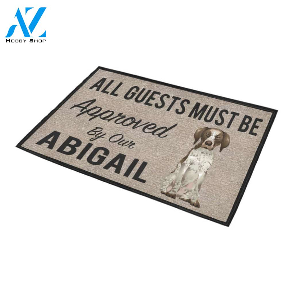 All Guests Must Be Approved By Our Abigail Doormat 23.6" x 15.7" | Welcome Mat | House Warming Gift