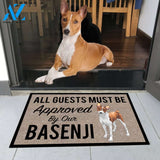 All Guests Must Be Approved By Our BASENJI Doormat 23.6" x 15.7" | Welcome Mat | House Warming Gift