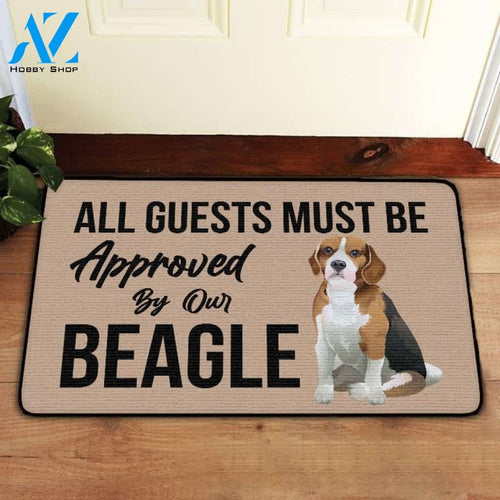 All Guests Must Be Approved By Our Beagle Doormat