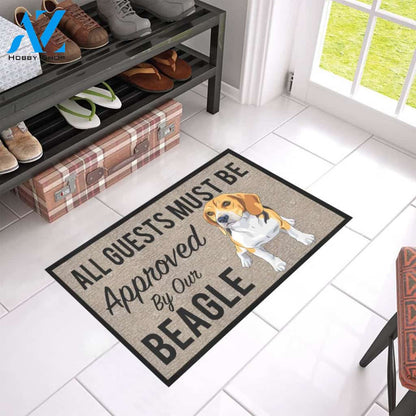 All Guests Must Be Approved By Our BEAGLE Doormat 23.6" x 15.7" | Welcome Mat | House Warming Gift