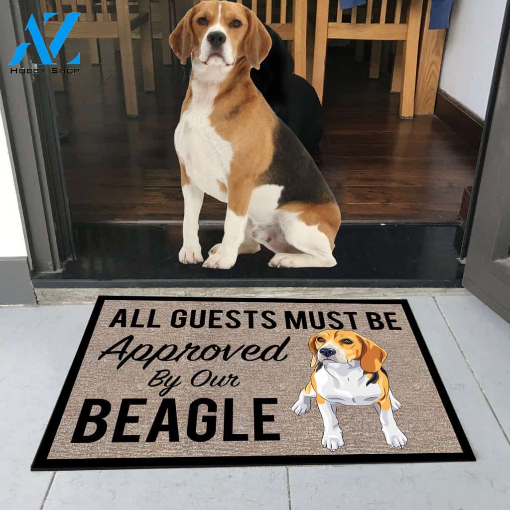 All Guests Must Be Approved By Our BEAGLE Doormat 23.6