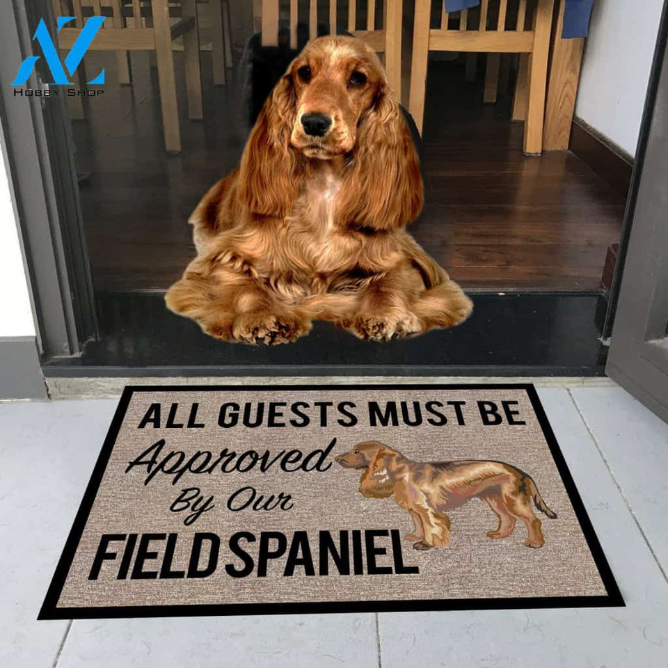 All Guests Must Be Approved By Our FIELDSPANIEL Doormat 23.6" x 15.7" | Welcome Mat | House Warming Gift