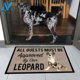 All Guests Must Be Approved By Our LEOPARD Doormat 23.6" x 15.7" | Welcome Mat | House Warming Gift
