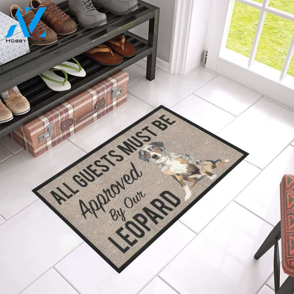 All Guests Must Be Approved By Our LEOPARD Doormat 23.6" x 15.7" | Welcome Mat | House Warming Gift