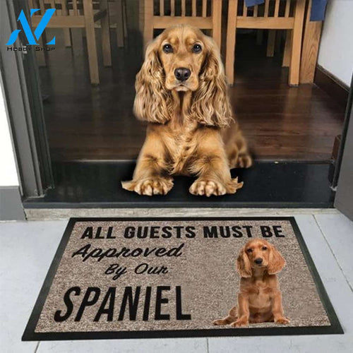 All Guests Must Be Approved By Our Spaniel Doormat | Welcome Mat | House Warming Gift