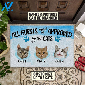 All Guests Must Be Approved By The Cat Doormat | Welcome Mat | House Warming Gift
