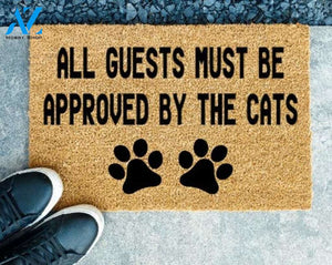 All guests must be approved by the cats, cat lover decor, cat gift, cat mom gift, cat dad gift, cat decor, gifts for cat lovers, cute decor