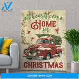 All Heart Come Home For Christmas Wall Art Canvas Christmas Gift Idea Canvas Wall Art