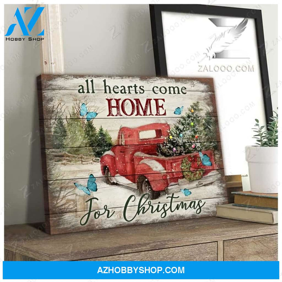 Zalooo All Hearts Butterfly Wall Art Canvas