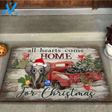 All Hearts Come Home For Christmas Doormat Welcome Mat Housewarming Gift Home Decor Funny Doormat Gift Idea For Elephant Lovers