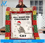 All I Want For Christmas Is Cat, Gift For Cat Lovers Gift For Family Friend Christmas Gift Home Decor Bedding Couch Sofa Soft And Comfy Cozy