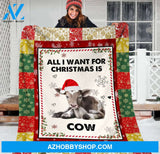 All I Want For Christmas Is Cow , Gift For Cow Lovers Gift For Family Friend Christmas Gift Home Decor Bedding Couch Sofa Soft And Comfy Cozy