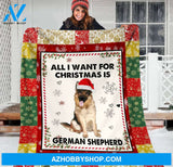 All I Want For Christmas Is German Shepherd , Gift For German Shepherd Dog Lovers Gift For Family Friend Christmas Gift Home Decor Bedding Couch Sofa Soft And Comfy Cozy