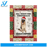 All I Want For Christmas Is German Shepherd , Gift For German Shepherd Dog Lovers Gift For Family Friend Christmas Gift Home Decor Bedding Couch Sofa Soft And Comfy Cozy