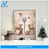 All Is Calm All Is Bright Canvas Wall Art Decor, Wall Decor Visual Art