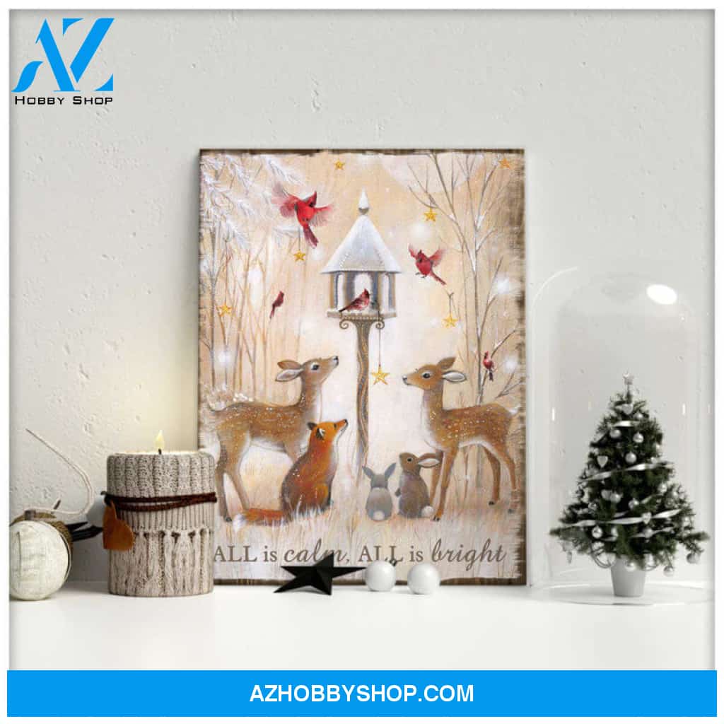 Ohcanvas All Is Calm All Is Bright Canvas Wall Art Decor