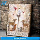 All Is Calm All Is Bright Canvas Wall Art Decor, Wall Decor Visual Art