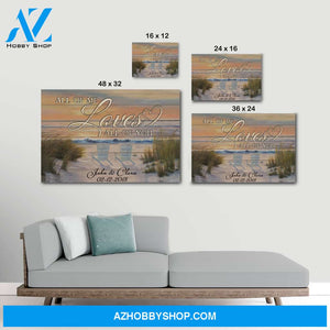 All of me loves all of you beach view - Personalized canvas