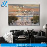 All of me loves all of you beach view - Personalized canvas