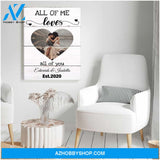 All of me loves all of you - Personalized Canvas